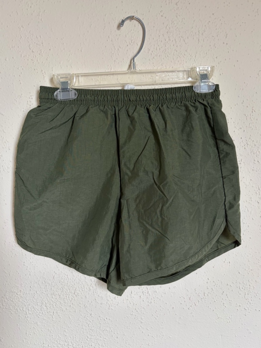 VTG Y2K Olive Green Athletic Shorts Mid Rise